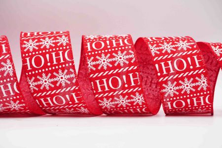 Ho Ho Christmas Wired Ribbon_KF7179GC-7-7_red